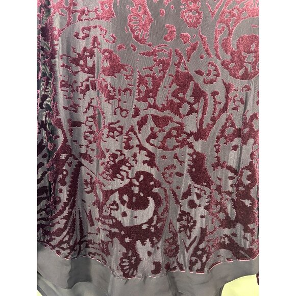 Simply Vera Wang Velvet Burnout M Top Sheer Whimsigoth Fairy Grunge - Picture 3 of 9